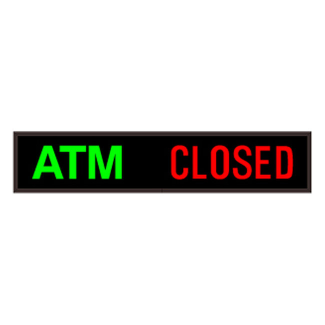 Signal-Tech 28219 PHX734GR-574/120-277VAC "ATM | CLOSED" Outdoor Blank-out LED Backlit Sign