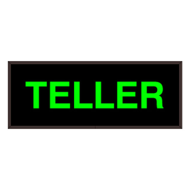 Signal-Tech 28363 PHX718G-566/120-277VAC "TELLER" Outdoor Blank-out LED Backlit Sign