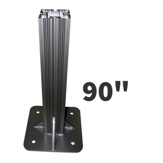 Signal-Tech 28589 P4X4D90B 90" Decorative 4x4 Post with 12" x 12" Base Plate