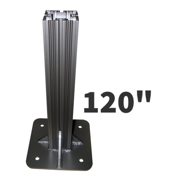 Signal-Tech 28590 P4X4D120B 120" Decorative 4x4 Post with 12" x 12" Base Plate