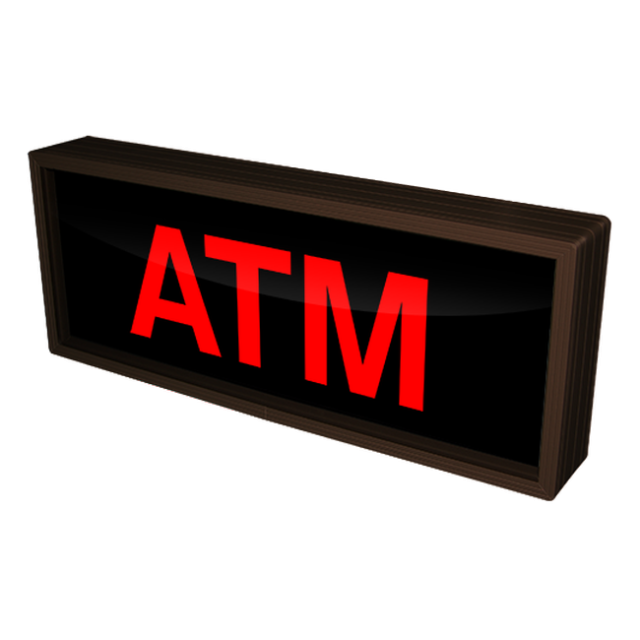Signal-Tech 28665 PHX718R-125/120-277VAC "ATM" Outdoor Blank-out LED Backlit Sign