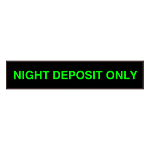 Signal-Tech 28765 PHX734G-E048/120-277VAC "NIGHT DEPOSIT ONLY" Outdoor Blank-out LED Backlit Sign