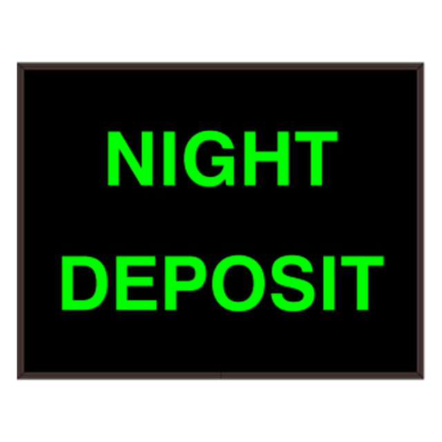 Signal-Tech 28770 PHX1418G-532/120-277VAC "NIGHT DEPOSIT" Outdoor Blank-out LED Backlit Sign