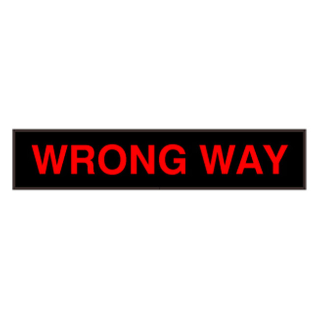 Signal-Tech 29344 PHX734R-902/120-277VAC "WRONG WAY" Outdoor Blank-out LED Backlit Sign