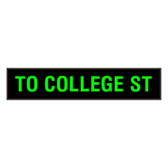 Signal-Tech 29347 PHX734G-H422/120-277VAC "TO COLLEGE ST" Outdoor Blank-out LED Backlit Sign