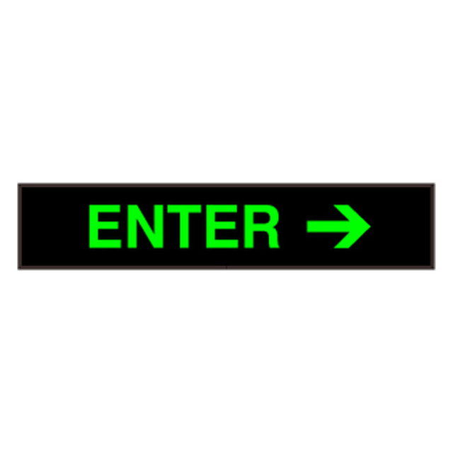 Signal-Tech 29371 PHX734G-B743/120-277VAC "ENTER w/ Right Arrow" Outdoor Blank-out LED Backlit Sign