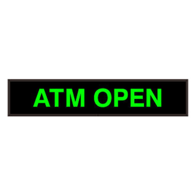 Signal-Tech 29572 PHX734G-115/120-277VAC "ATM OPEN" Outdoor Blank-out LED Backlit Sign
