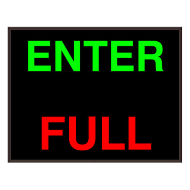 Signal-Tech 29889 PHX1418GR-A252/120-277VAC "ENTER | FULL" Outdoor Blank-out LED Backlit Sign