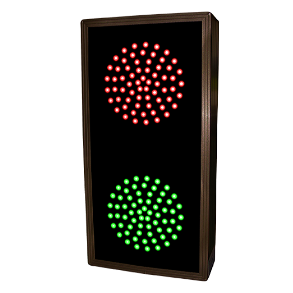 Signal-Tech 30126 TCL147RG-225/12-24VDC Indicator Dots, Double, Vertical, 4 in dia, Red - Green Outdoor Blank-out LED Direct-view Sign