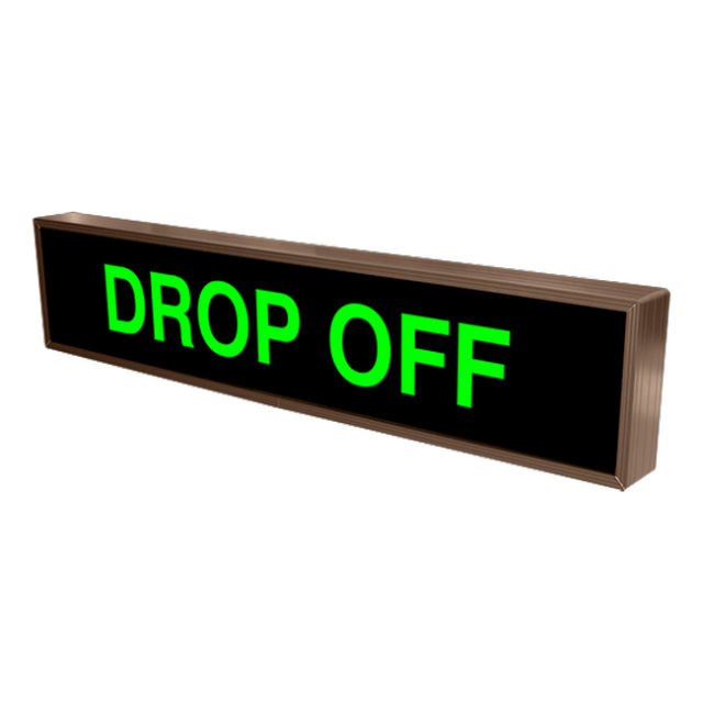 Signal-Tech 31000 PHX734G-155/120-277VAC "DROP OFF" Outdoor Blank-out LED Backlit Sign