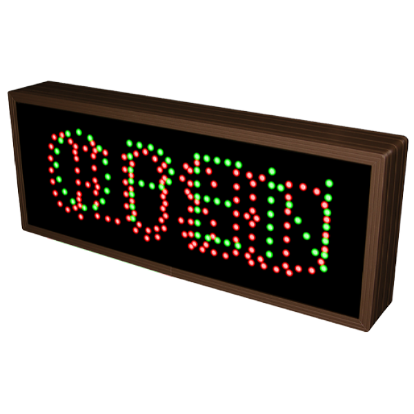 Signal-Tech 31125 TCL718GRR-202/12-24VDC "OPEN | CLOSED | FULL" Outdoor Blank-out LED Direct-view Sign