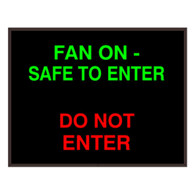 Signal-Tech 32152 PHX1418GR-F942/120-277VAC "FAN ON - SAFE TO ENTER | DO NOT ENTER" Outdoor Blank-out LED Backlit Sign