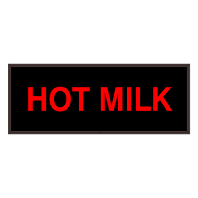 Signal-Tech 33444 PHX718R-I356/120-277VAC "HOT MILK" Outdoor Blank-out LED Backlit Sign