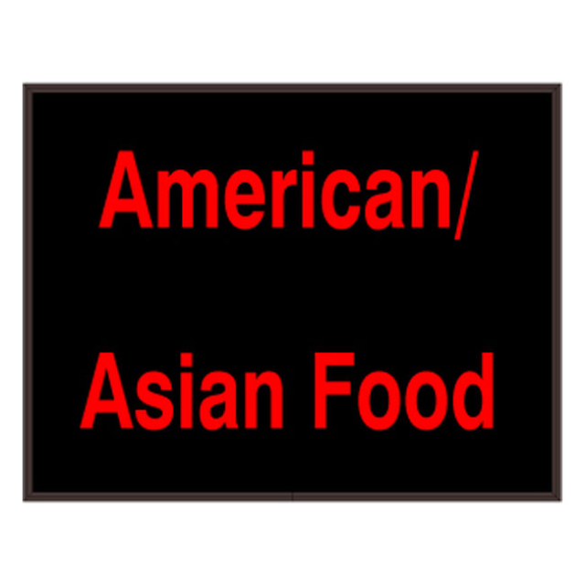 Signal-Tech 33450 PHX1418RR-I358/120-277VAC "AMERICAN/ | ASIAN FOOD" Outdoor Blank-out LED Backlit Sign