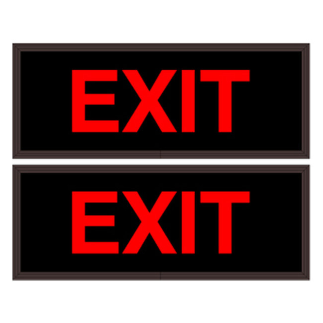 Signal-Tech 33497 PHX718DRR-190/120-277VAC "EXIT | EXIT" Outdoor Blank-out LED Backlit Sign