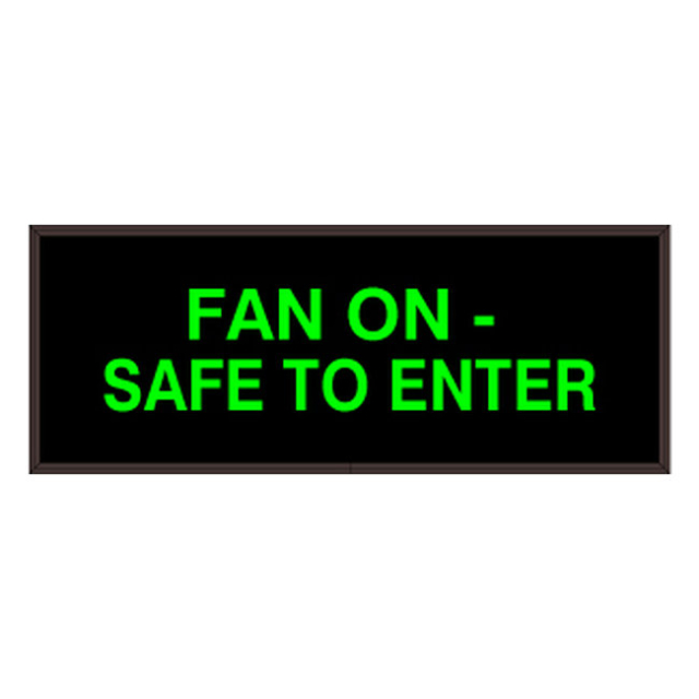 Signal-Tech 34195 PHX718G-I535/120-277VAC "FAN ON - SAFE TO ENTER" Outdoor Blank-out LED Backlit Sign