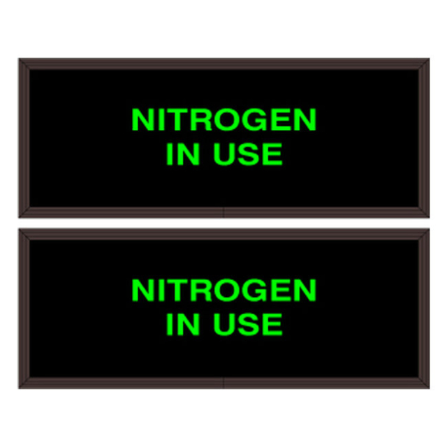 Signal-Tech 34408 PHX718DGG-I604 "NITROGEN IN USE | NITROGEN IN USE" Outdoor Blank-out LED Backlit Sign