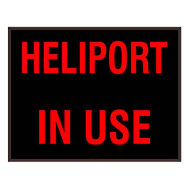 Signal-Tech 35455 PHX1418R-I889/120-277VAC "HELIPORT IN USE" Outdoor Blank-out LED Backlit Sign