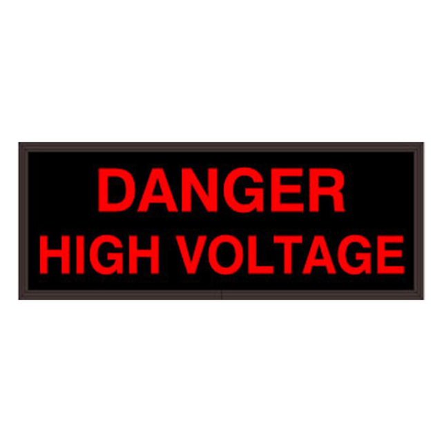 Signal-Tech 36416 SBL718R-J187/120-277VAC "DANGER HIGH VOLTAGE" Indoor Blank-out LED Backlit Sign