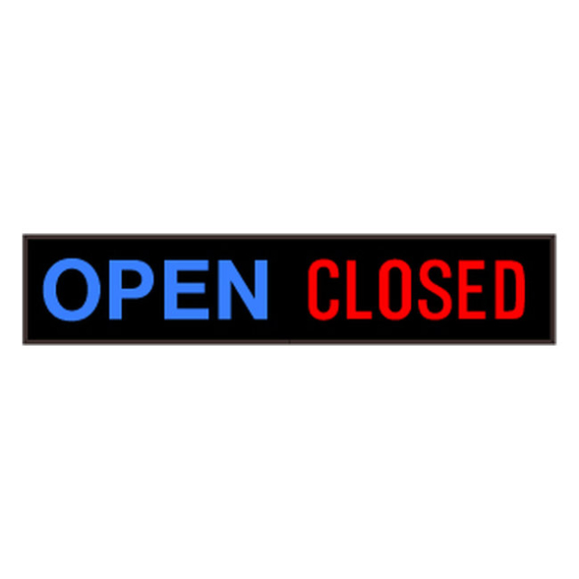 Signal-Tech 36522 PHX734BR-100/120-277VAC "OPEN | CLOSED" Outdoor Blank-out LED Backlit Sign