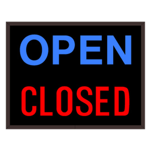 Signal-Tech 36523 PHX1418BR-100/120-277VAC "OPEN | CLOSED" Outdoor Blank-out LED Backlit Sign