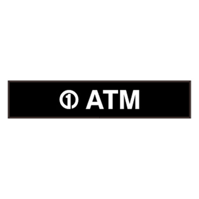 Signal-Tech 36711 PHX734W-I789/120-277VDC "ATM w/1 Logo" Outdoor Blank-out LED Backlit Sign