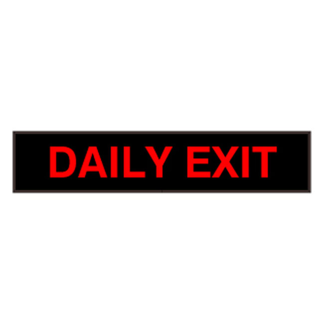 Signal-Tech 37119 PHX734R-J415/120-277VAC "DAILY EXIT" Outdoor Blank-out LED Backlit Sign