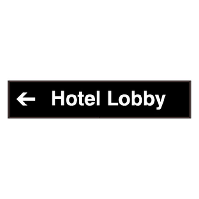 Signal-Tech 37121 PHX734W-J417/120-277VAC "Hotel Lobby w/Left Arrow" Outdoor Blank-out LED Backlit Sign