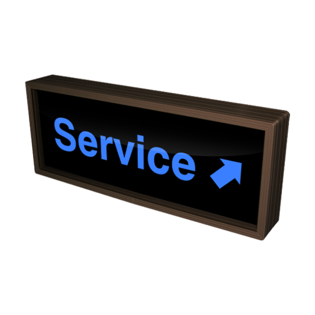 Signal-Tech 37138 PHX718B-J421/120-277VAC "Service w/Up Right Arrow" Outdoor Blank-out LED Backlit Sign