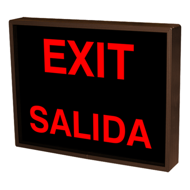Signal-Tech 37552 PHX1418RR-J559/120-277VAC "EXIT | SALIDA" Outdoor Blank-out LED Backlit Sign