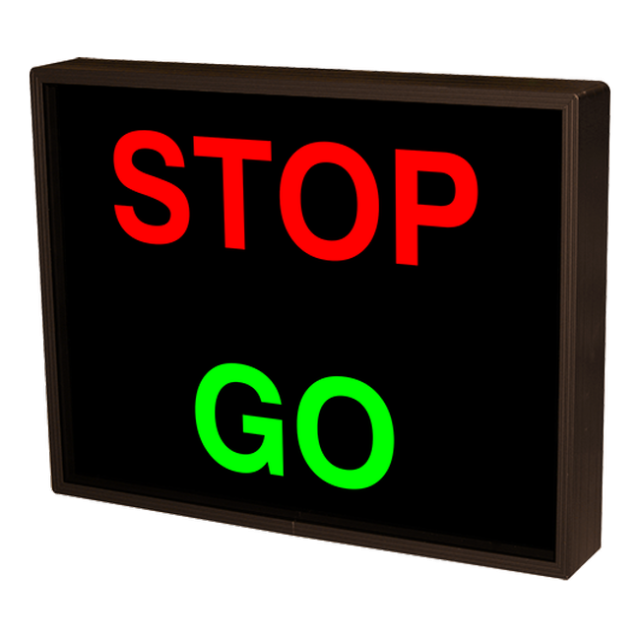 Signal-Tech 37973 PHX1418RG-A203/120-277VAC "STOP | GO" Outdoor Blank-out LED Backlit Sign