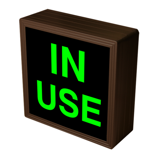 Signal-Tech 38645 SBL77G-195/120-277VAC "IN USE" Indoor Blank-out LED Backlit Sign