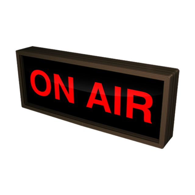 Signal-Tech 38649 SBL718R-A077/120-277VAC "ON AIR" Indoor Blank-out LED Backlit Sign