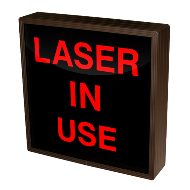 Signal-Tech 38657 SBL1212R-193/120-277VAC "LASER IN USE" Indoor Blank-out LED Backlit Sign