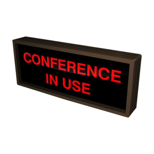 Signal-Tech 38667 SBL718R-A514/120-277VAC "CONFERENCE IN USE" Indoor Blank-out LED Backlit Sign