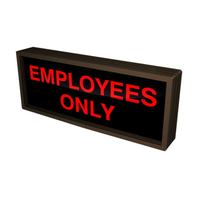 Signal-Tech 38668 SBL718R-D355/120-277VAC "EMPLOYEES ONLY" Indoor Blank-out LED Backlit Sign