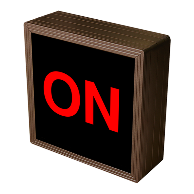 Signal-Tech 38691 SBL77R-E376/120-277VAC "ON" Indoor Blank-out LED Backlit Sign