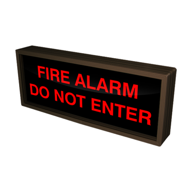 Signal-Tech 38693 SBL718R-A712/120-277VAC "FIRE ALARM DO NOT ENTER" Indoor Blank-out LED Backlit Sign