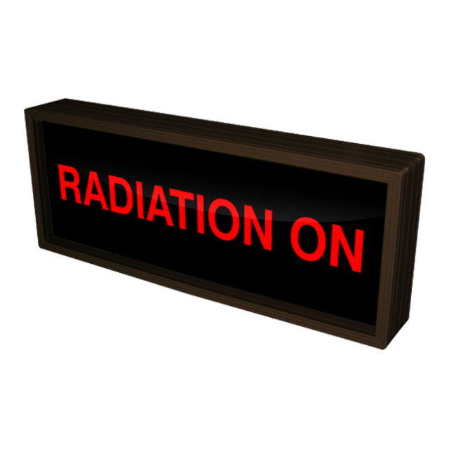 Signal-Tech 38696 SBL718R-C779/120-277VAC "RADIATION ON" Indoor Blank-out LED Backlit Sign