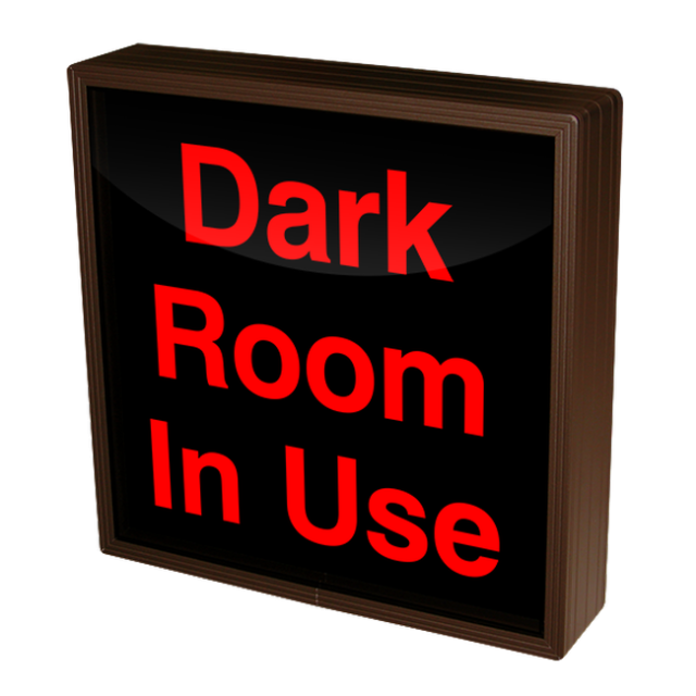Signal-Tech 38698 SBL1212R-A301/120-277VAC "Dark Room In Use" Indoor Blank-out LED Backlit Sign