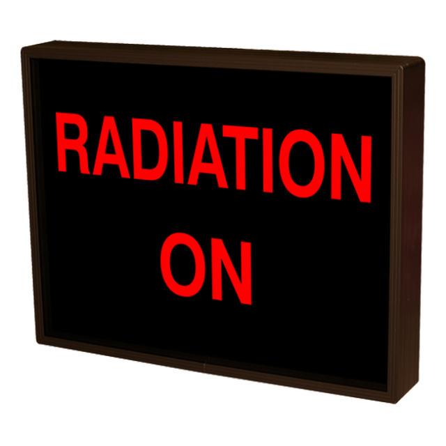 Signal-Tech 38706 SBL1418R-C779/120-277VAC "RADIATION ON" Indoor Blank-out LED Backlit Sign