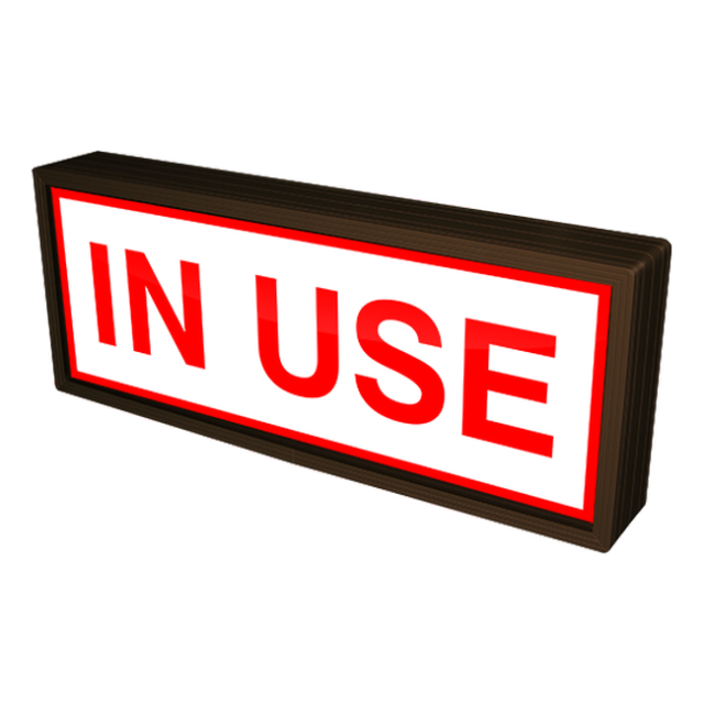 Signal-Tech 38727 SBLF718W-195R/120-277VAC "IN USE" Indoor LED Backlit Sign