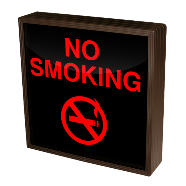 Signal-Tech 38755 SBL1212R-953/120-277VAC "NO SMOKING w/Symbol" Indoor Blank-out LED Backlit Sign