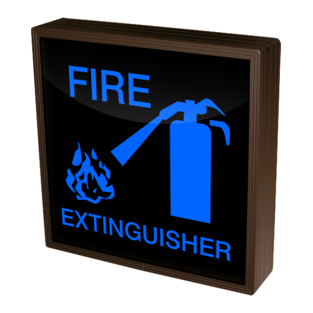 Signal-Tech 38759 SBL1212B-C896/120-277VAC "FIRE EXTINGUISHER w/FIRE EXTINGUISHER SYMBOL" Indoor Blank-out LED Backlit Sign