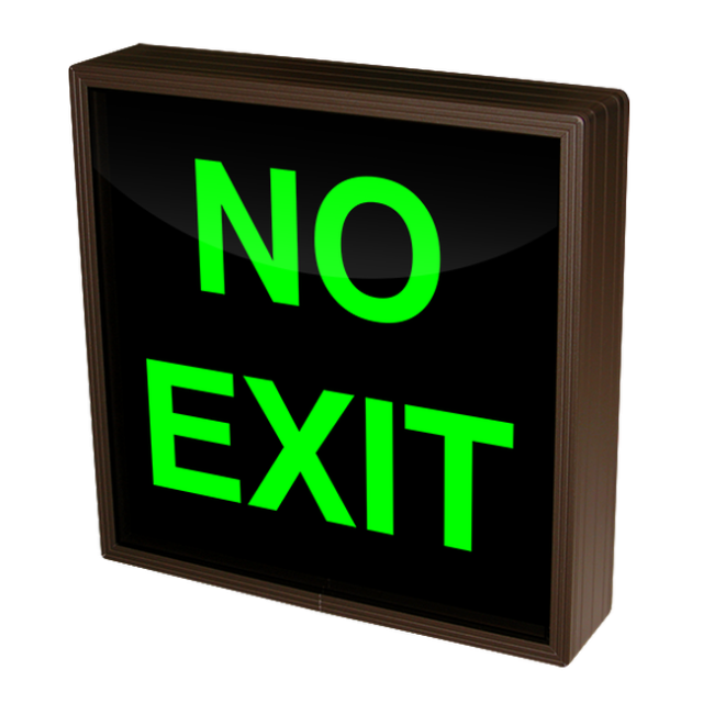 Signal-Tech 38760 SBL1212G-815/120-277VAC "NO EXIT" Indoor Blank-out LED Backlit Sign