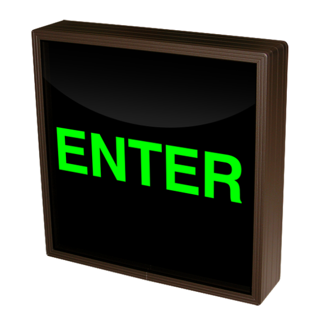 Signal-Tech 38769 SBL1212G-185/120-277VAC "ENTER" Indoor Blank-out LED Backlit Sign