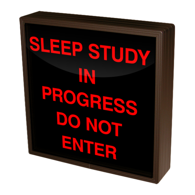 Signal-Tech 38770 SBL1212R-E921/120-277VAC "SLEEP STUDY IN PROGRESS DO NOT ENTER" Indoor Blank-out LED Backlit Sign
