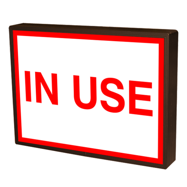 Signal-Tech 38825 SBLF811W-195R/120-277VAC "IN USE" Indoor LED Backlit Sign