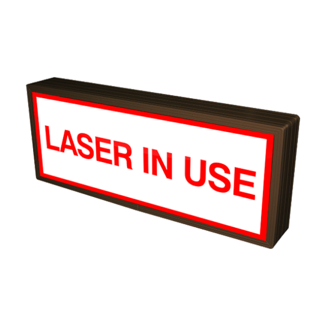 Signal-Tech 38832 SBLF718W-193R/120-277VAC "LASER IN USE" Indoor LED Backlit Sign