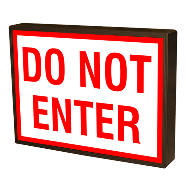 Signal-Tech 38848 SBLF811W-130R/120-277VAC "DO NOT ENTER" Indoor LED Backlit Sign